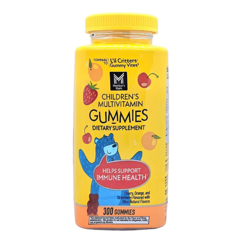 SUMPLEMENTOS VITAMINICO EN GOMITAS INFANTIL PARA DESARROLLO Y SOPORTE INMUNOLOGICO 300UND MEMBER'S MARK