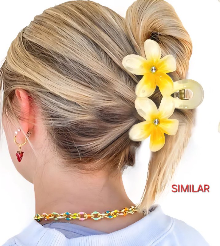 GANCHO PARA EL CABELLO DE DOBLE FLOR HAWAIANA, PINZAS DE SUJECION FUERTE, ACCESORIO PARA EL CABELLO PAQUETE DE 12UND 8X5CM