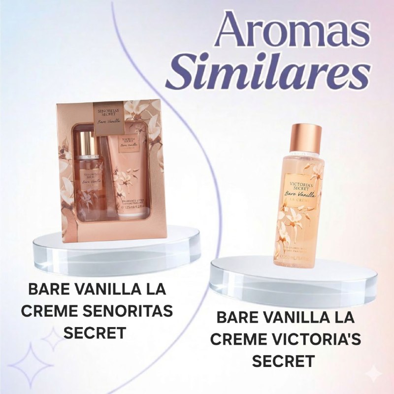SET SENORITAS SECRET BARE VANILLA LA CREME SPLASH 125ML CREMA CORPORAL 125ML (M) (AROMA SIMILAR VS BARE VANILLA LA CREME)