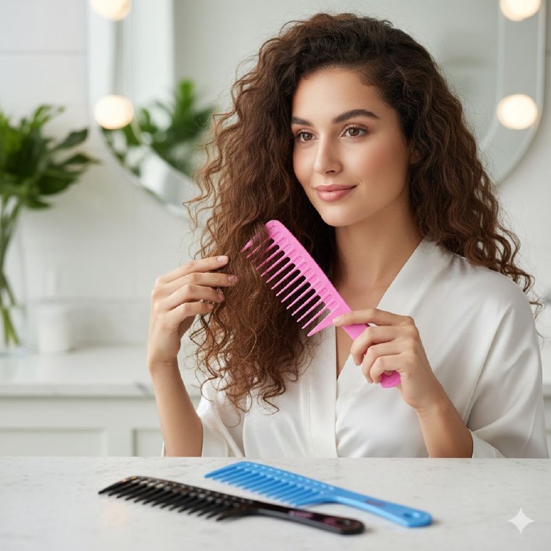 CEPILLO PEINES DE DIENTES ANCHOS PLASTICO, IDEAL PARA DESENREDAR EL CABELLO LARGO O SECO SIN DAÑO STAY BEAUTIFUL 3 COLORES