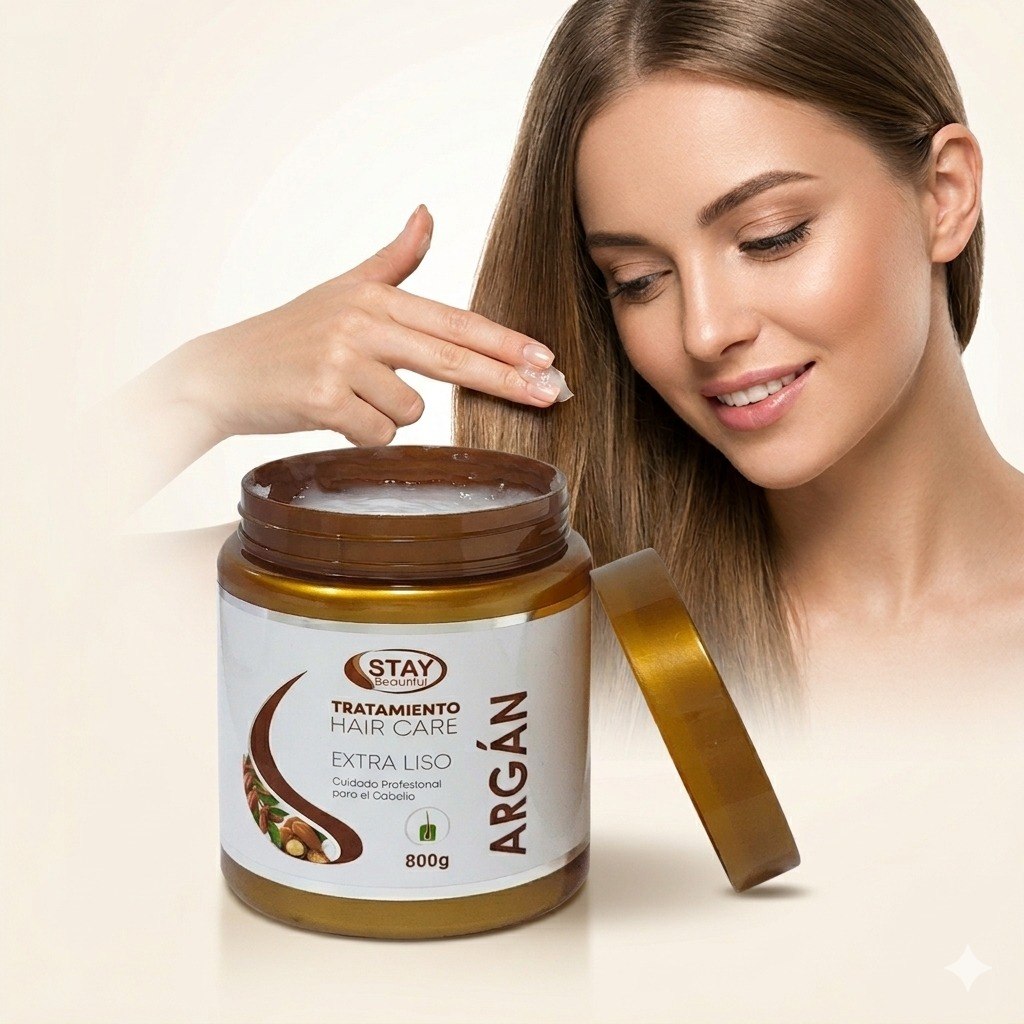 MASCARILLA PARA EL CABELLO DE ALISADO Y REPARACION CON ACEITE DE ARGAN STAY BEAUTIFUL 800G