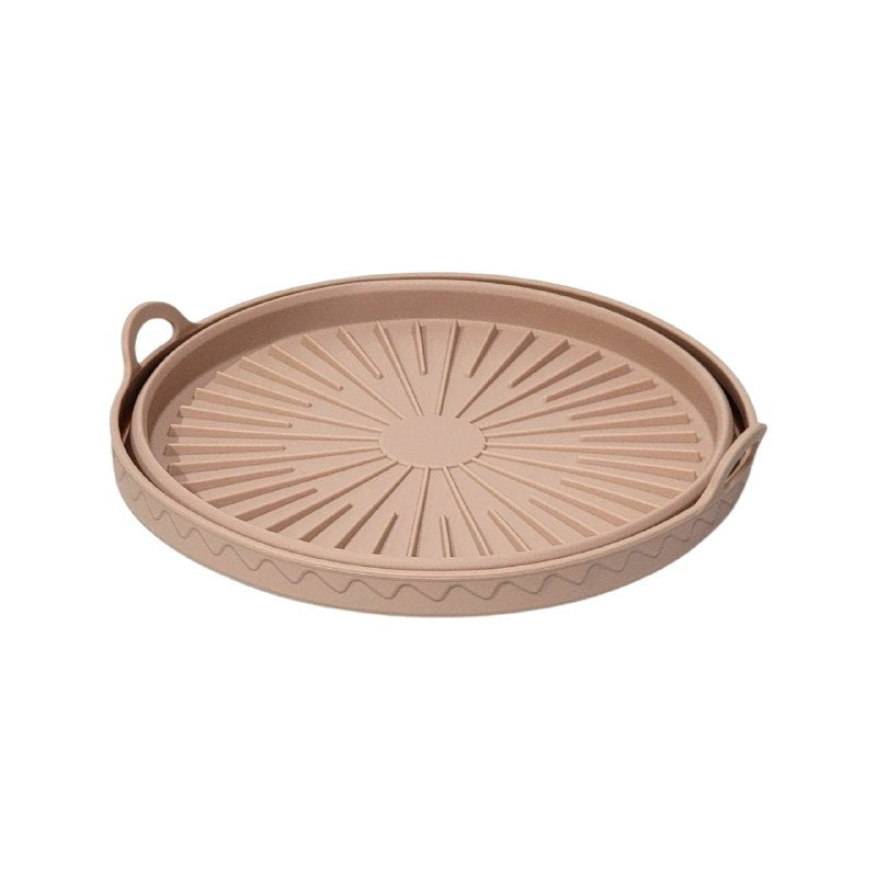 ORGANIZADOR RECIPIENTE MOLDE PLEGABLE DE SILICONA PARA HORNO O USAR EN FREIDORA DE AIRE, RESISTENTE A ALTAS TEMPERATURAS 4 COLORES