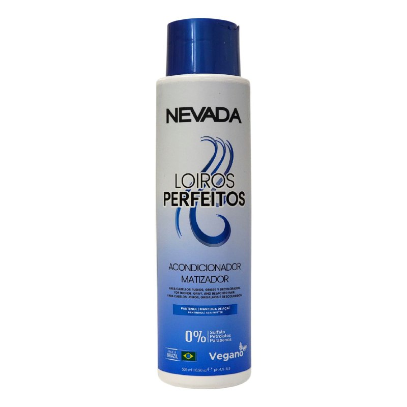 ACONDICIONADOR PARA EL CABELLO MATIZADOR DE PELO RUBIO, GRIS O DECOLORADO CON PANTENOL NEVADA 500ML