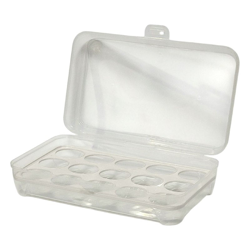 ORGANIZADOR DE HUEVOS TRANSPARENTE HUEVERA PARA 15 HUEVOS,3 COLORES, 23X13CM