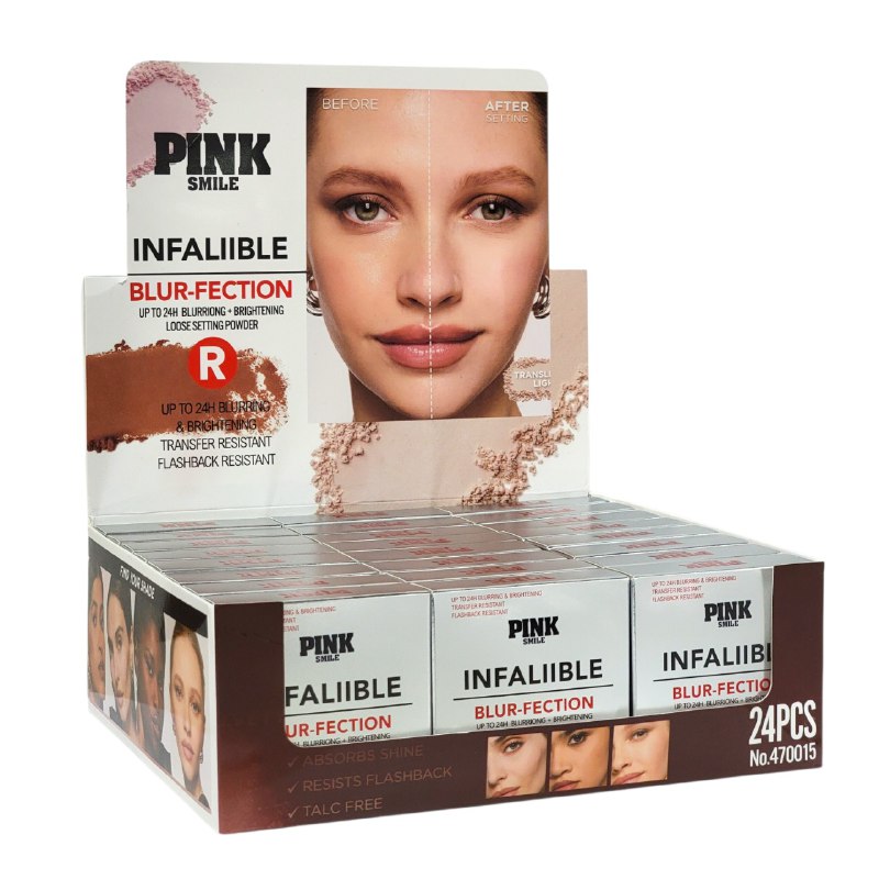 ILUMINADOR EN POLVO DE LARGA DURACION RESISTENTE AL AGUA PINK SMILE 10G DUPE DE LOREAL