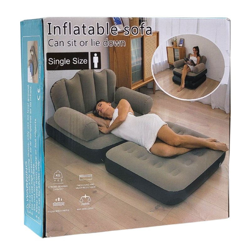 SOFA INFLABLE MULTIFUNCIONAL PARA ADULTOS PLEGABLE DE PVC