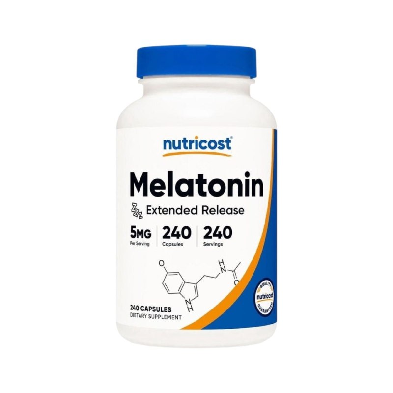 VITAMINAS EN CÁPSULAS DE MELATONINA DE LIBERACIÓN PROLONGADA NUTRICOST MELATONIN TIMED RELEASE 5 MG 240 CÁPSULAS