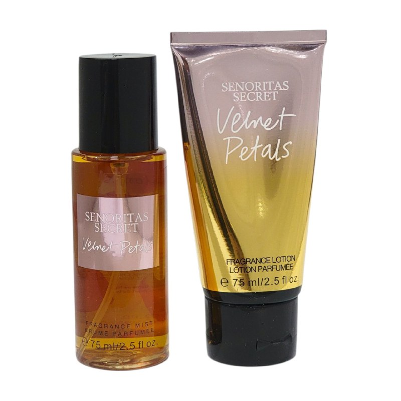 SET SENORITAS SECRET VELMET PETALS SPLASH 75ML, BODY LOTION 75ML (M) (AROMA SIMILAR VS VELVET PETALS)