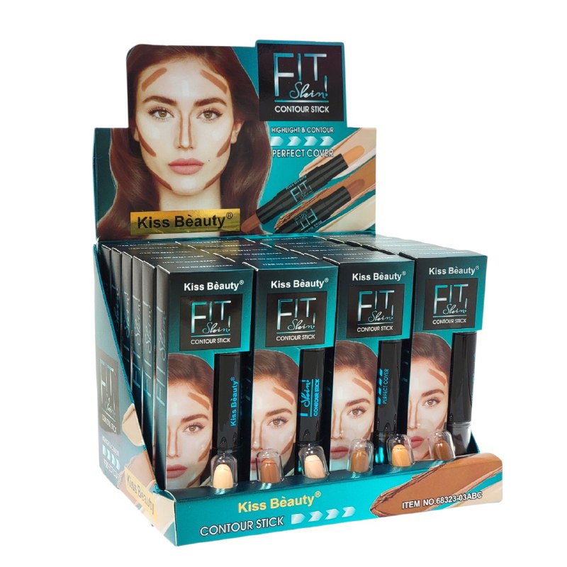 CONTORNO EN BARRA DUPE DE NYX, COBERTURA PERFECTA CON VITAMINA E KISS BEAUTY 7G