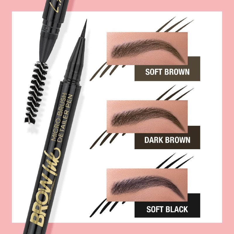 LAPIZ DELINEADOR DE CEJAS CON EFECTO PELO A PELO TONO GBP347 SOFT BLACK LA GIRL 0.45ML