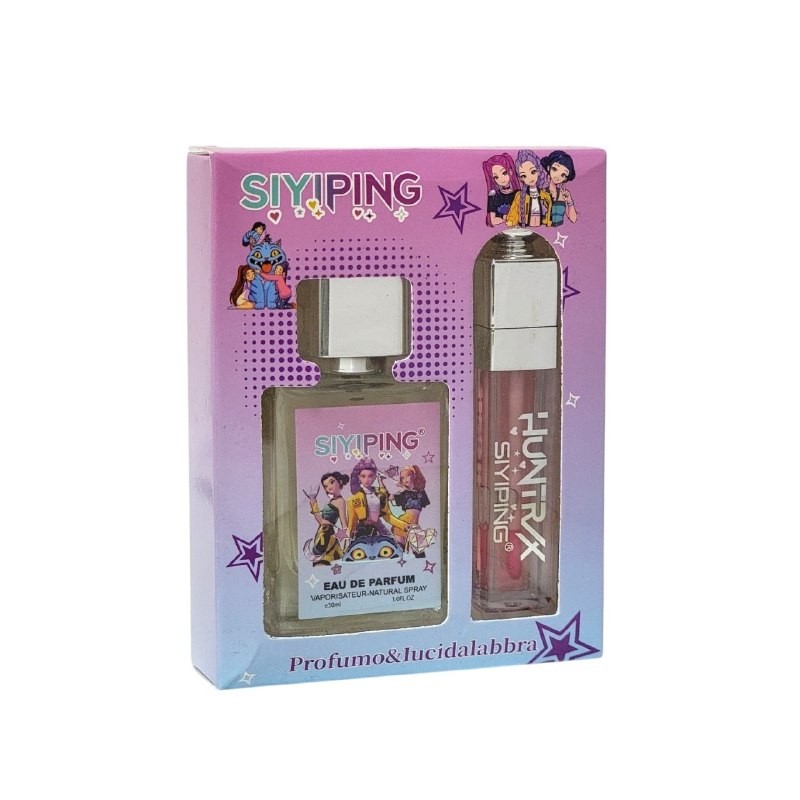 SET DE PERFUME Y LABIAL DE NIÑA DE LAS GUERRERAS KPOP EDP 30ML, LABIAL 4ML SIYIPING (M)