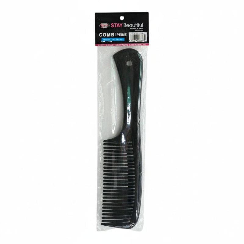 PEINE DESENREDANTE CON MANGO DE DIENTES ANCHOS STAY BEAUTIFUL 21CM