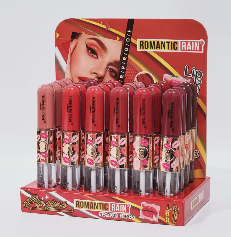 BRILLO LABIAL ROMANTIC RAIN DUPE DE KIKO  LIP GLOSS 2 EN 1 DE COLOR Y TRANSPARENTE
