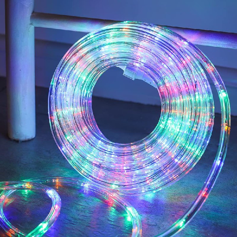 LUCES DECORATIVAS NAVIDEÑAS CUERDA DE LUCES LED IMPERMEABLE MMULTICOLOR INTERIORES Y EXTERIORES ROPE LIGH 10 METROS