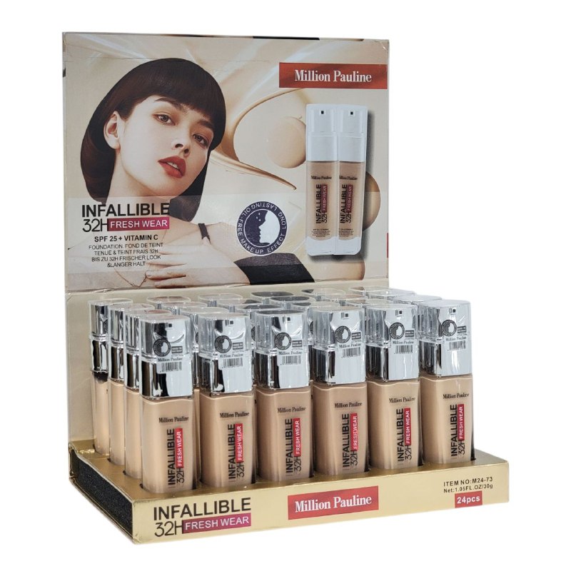 BASE LIQUIDA DUPE DE LOREAL CON VITAMINA C SPF 25+ MILLION PAULINE 30G