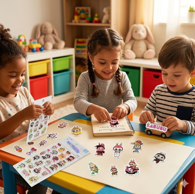 STICKERS DE DECORACION PEGATINAS DE LABUBU 3D