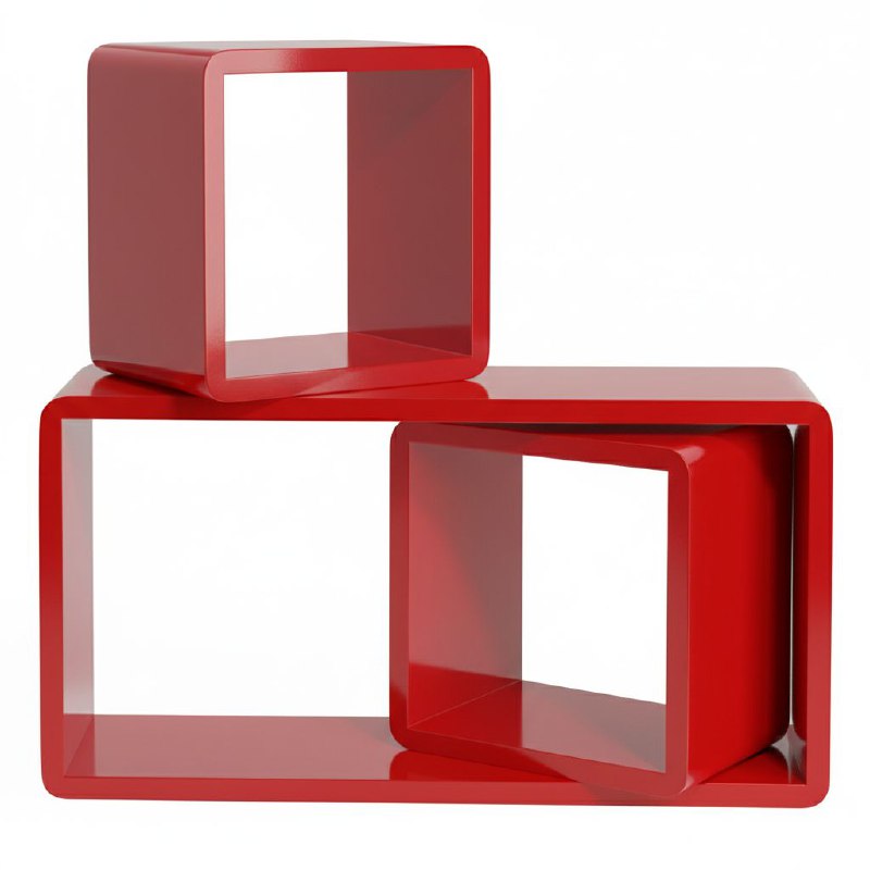 ESTANTERIAS MODULARES PARA PARED DE ALTO BRILLO ELEGANTE DE PLASTICO 21.3X40CM