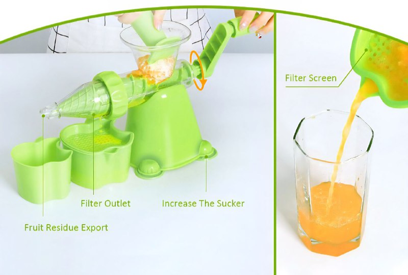 MAQUINA MANUAL EXTRACTOR DE JUGO, EXPRIMIDOR DE JUGOS PEQUEÑO MULTIFUNCIONAL PARA JUGOS