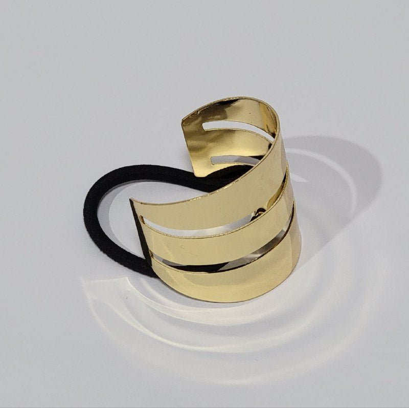 COLA DECORATIVA METALICA PARA EL CABELLO COLOR DORADO VARIOS ESTILOS PONY CUFFS