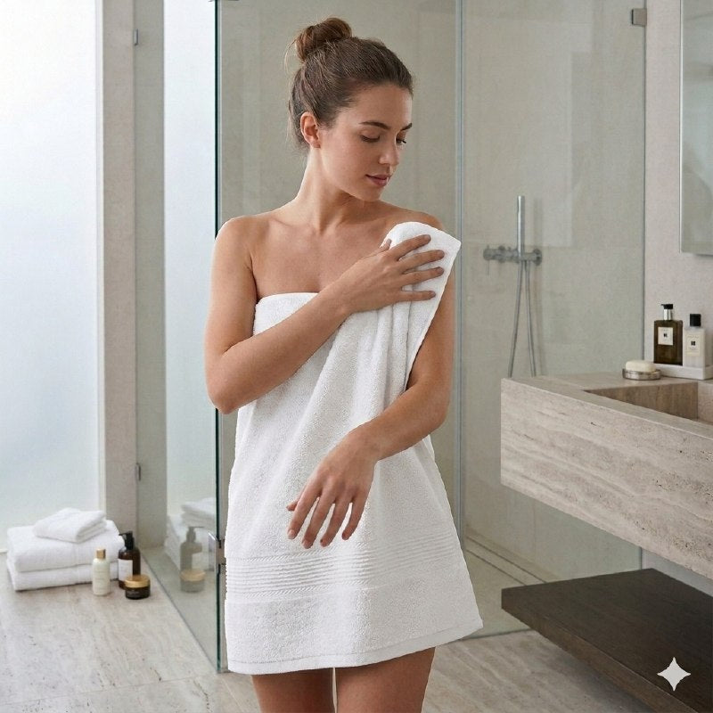TOALLA PARA BAÑO DE CUERPO PREMIUM DE ALTA DENSIDAD 100% ALGODON SCARLETT CLASSICS 68X137CM