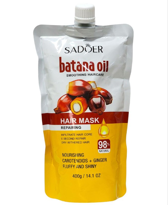 MASCARILLA PARA EL CABELLO ALISADORA Y REVITALIZANTE CON ACEITE DE BATANA Y EXTRACT DE JENGIBRE SADOER 400G