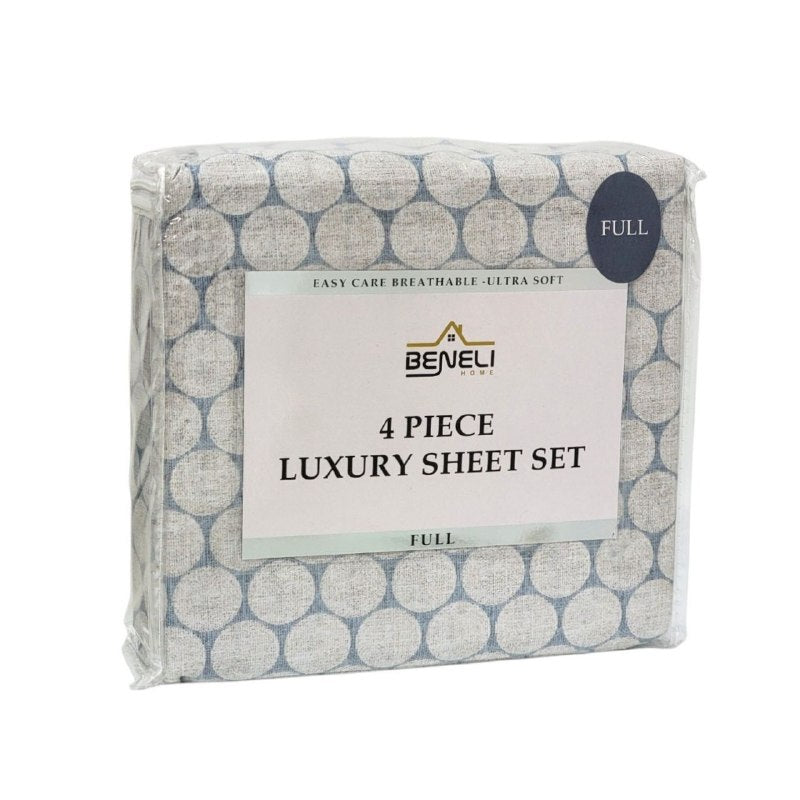 JUEGO DE SABANAS DE LUJO TAMAÑO FULL DE 4PCS BENELI HOME