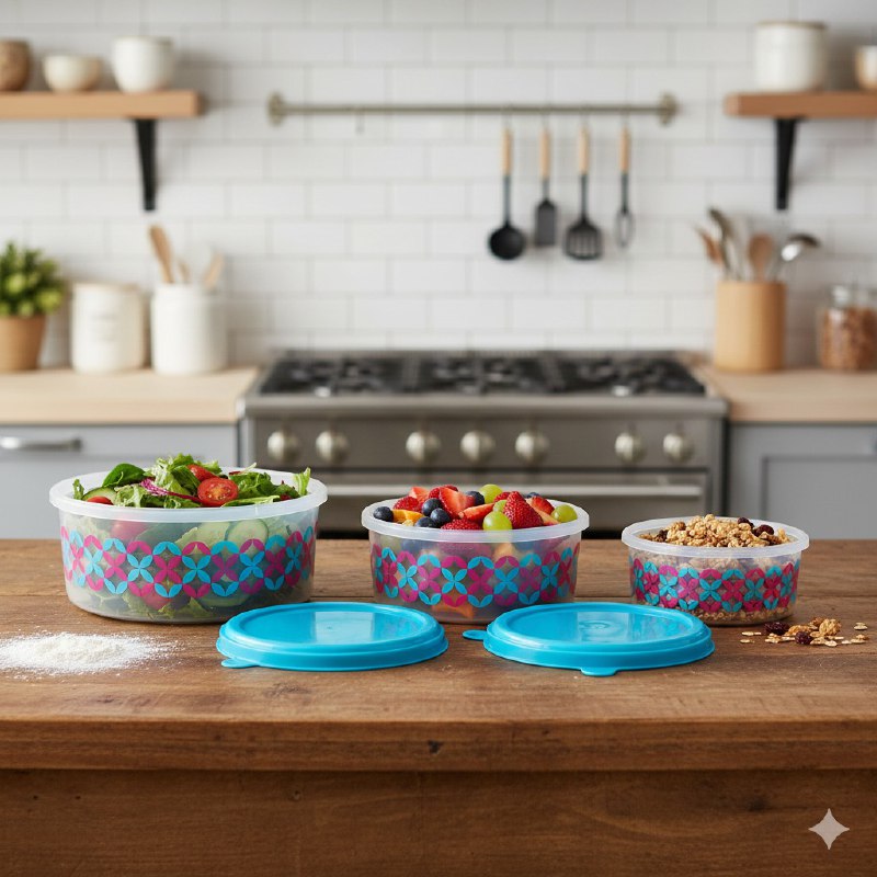 SET DE RECIPIENTES PANAS PARA ALIMENTOS 3UND 13X25C 11X23CM 10X20CM