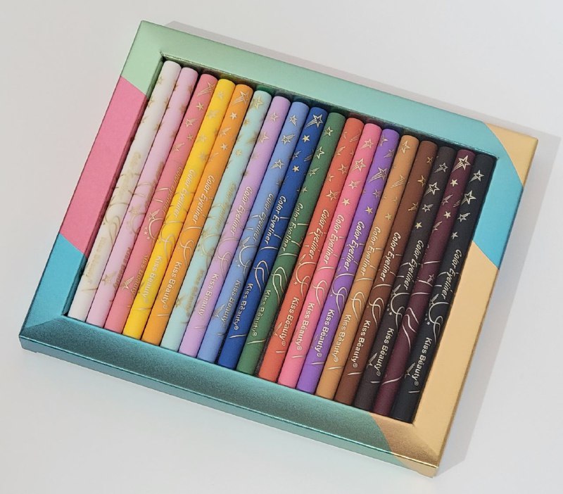 DELINEADOR DE OJOS DE COLOR, FACIAL DE COLOREAR, UNIFORME, 18 COLORES KISS BEAUTY 0.8G