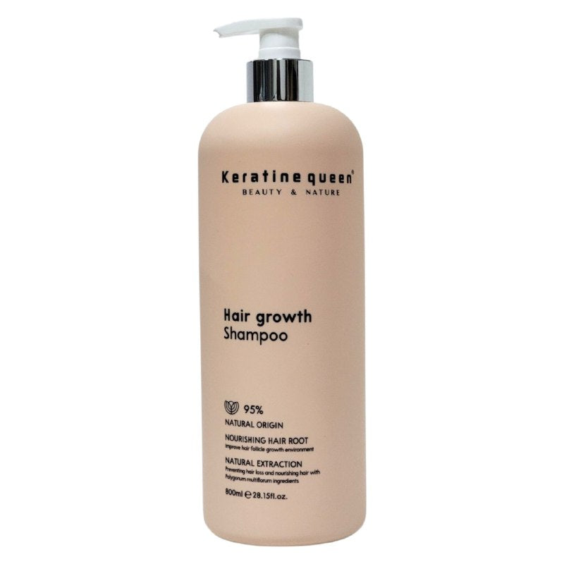 SHAMPOO PARA EL CABELLO DE BIOTINA NATURAL PARA EL CRECIMIENTO DEL CABELLO KERATINE QUEEN 800ML