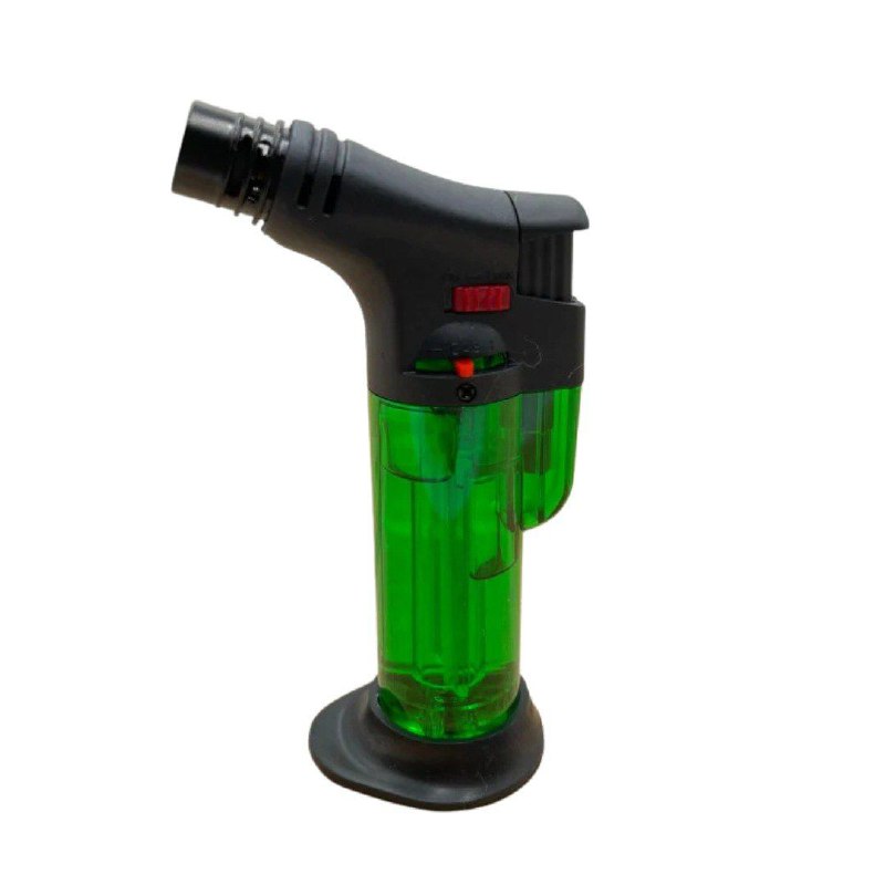 ENCENDEDOR SOPLETE TURBO DE GAS PORTATIL CON SOPORTE MODELO QL-001, 4 COLORES
