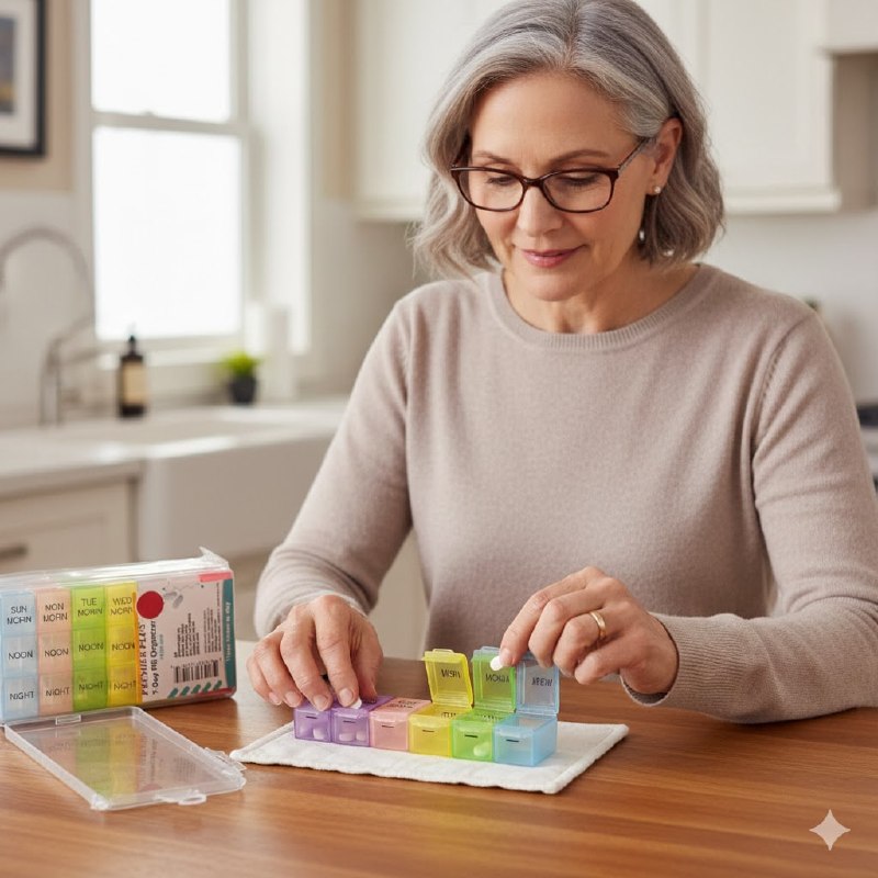 ORGANIZADOR DE PASTILLAS SEMANAL CON CARCASA PROTECTORA PARA LA PORTABILIDAD PREMIER PLUS