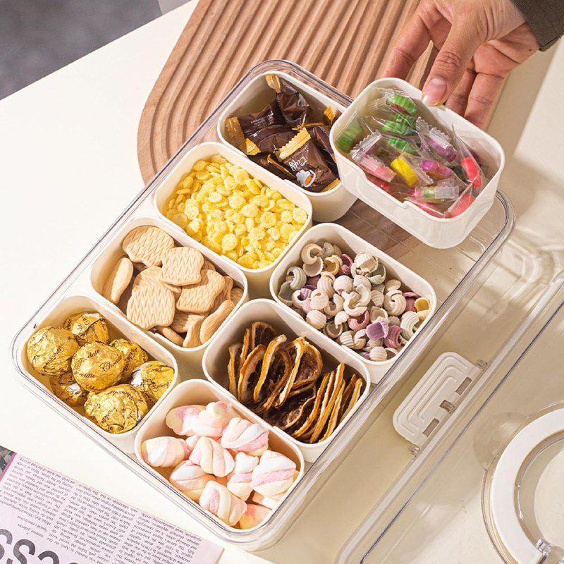 ORGANIZADOR RECIPIENTE DE ALIMENTOS MULTIDIVISION ELEGANTE 28X21X6.5CM MAGIC SPICE GRID