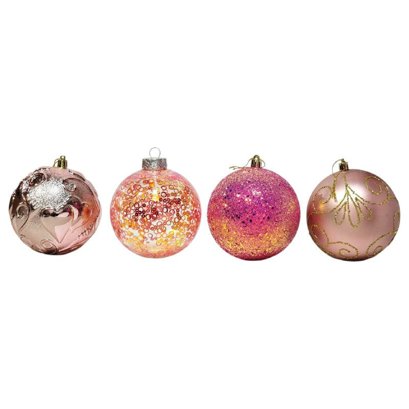 DECORACION ADORNO NAVIDEÑO PAQUETE DE 24 BOLAS DECORATIVAS DE 29CM DIAMETRO, IDEALES PARA DARLE UN TOQUE UNICO A TU ARBOL DE NAVIDAD