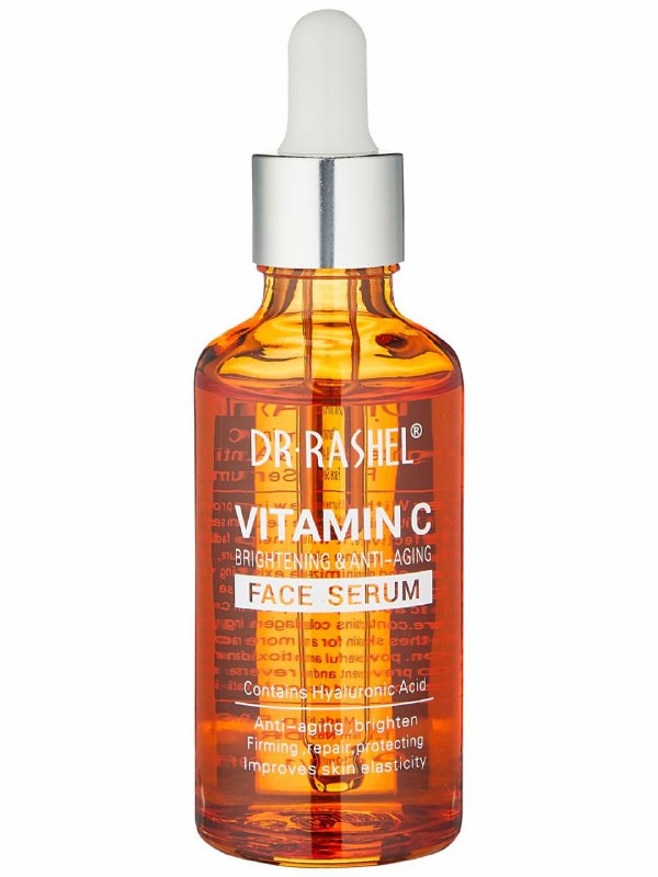 SUERO FACIAL ILUMINADOR Y ANTIENVEJECIMIENTO CON VITAMINA C Y ACIDO HIALURONICO  DR RASHEL 50ML