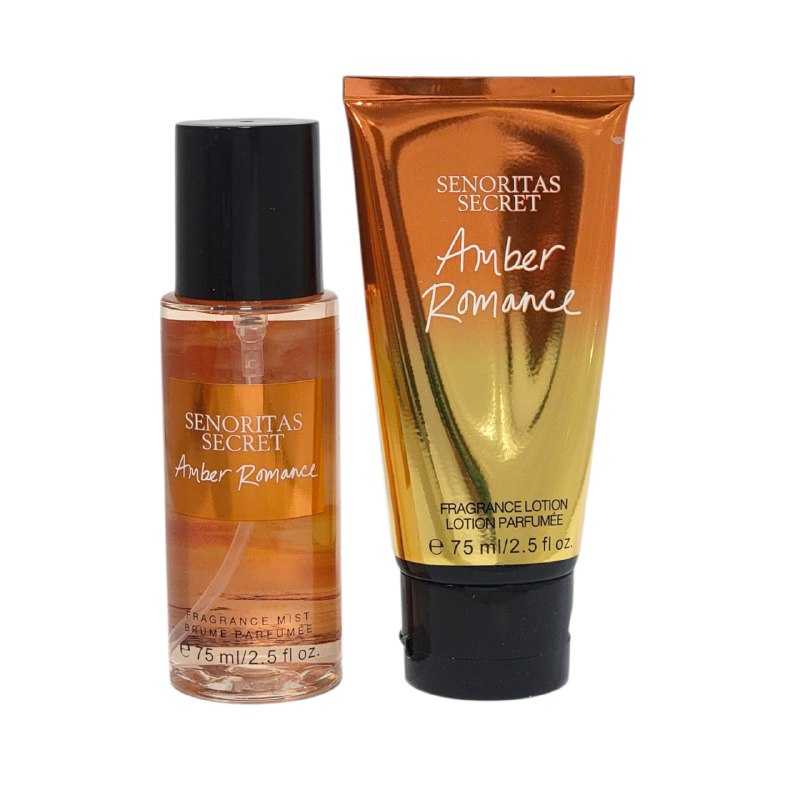 SET SENORITAS SECRET AMBER ROMANCE SPLASH 75ML, BODY LOTION 75ML (M) (AROMA SIMILAR VS AMBER ROMANCE)