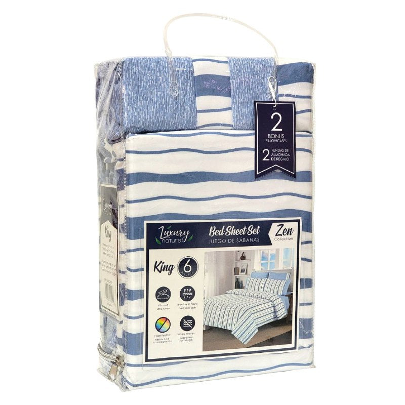 JUEGO DE SABANAS CAMERA DE 6 PIEZAS KING LUXURY NATURE BED SHEET, 10 ESTILOS