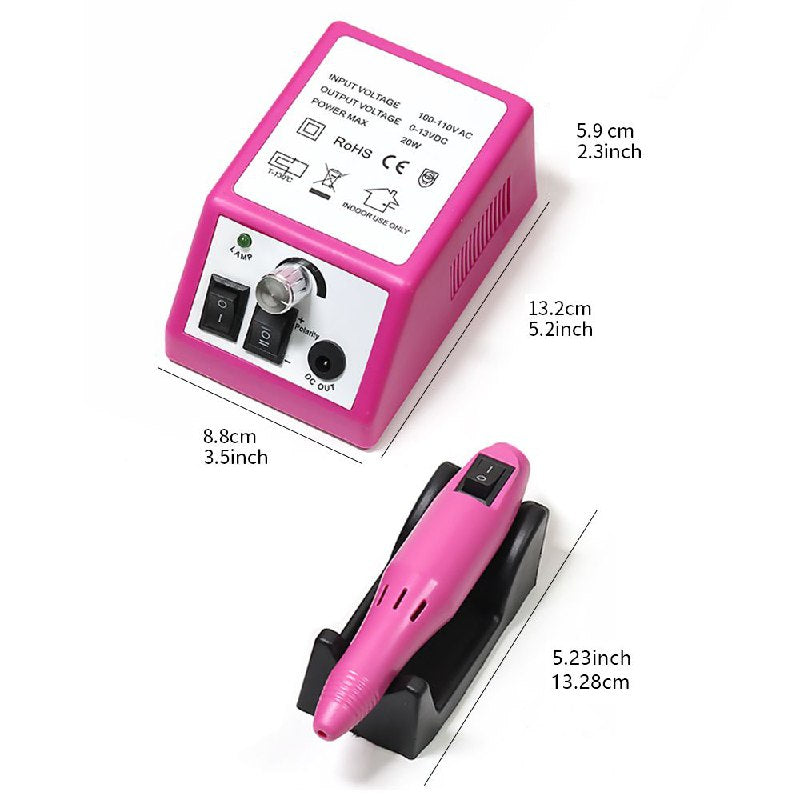 TALADRO PULIDOR DE UÑAS, DRILL ELECTRICO MERCEDES 2000 PARA PEDICURA Y MANICURA 6 BROCAS