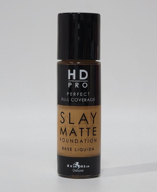 BASE DE MAQUILLAJE LIQUIDA LIVIANA LIBRE DE ACEITE ACABADO MATE TONO 8B CANELA ITALIA DELUXE HD PRO PERFECT FULL COVERAGE SLAY MATTE 30ML