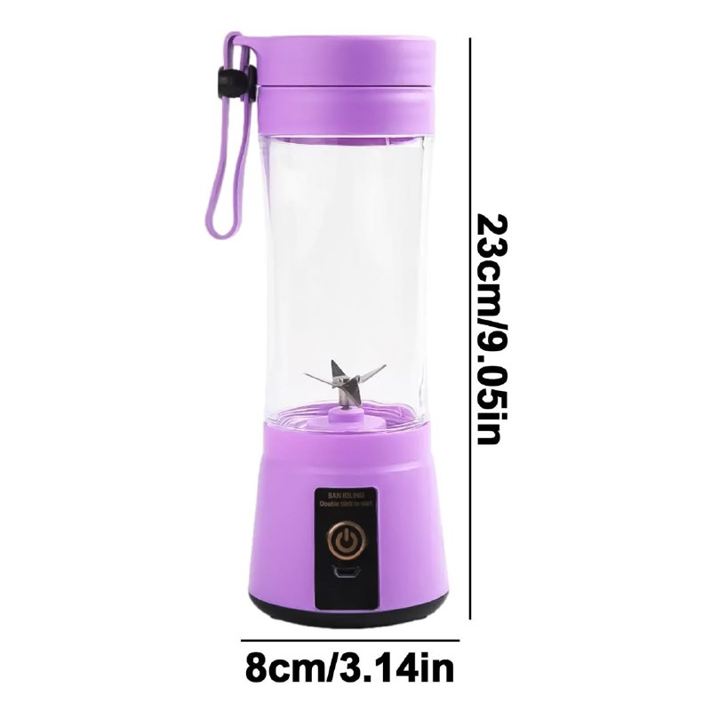 MAQUINA LICUADORA PORTATIL RECARGABLE TAMAÑO PEQUEÑO HM-03 380ML