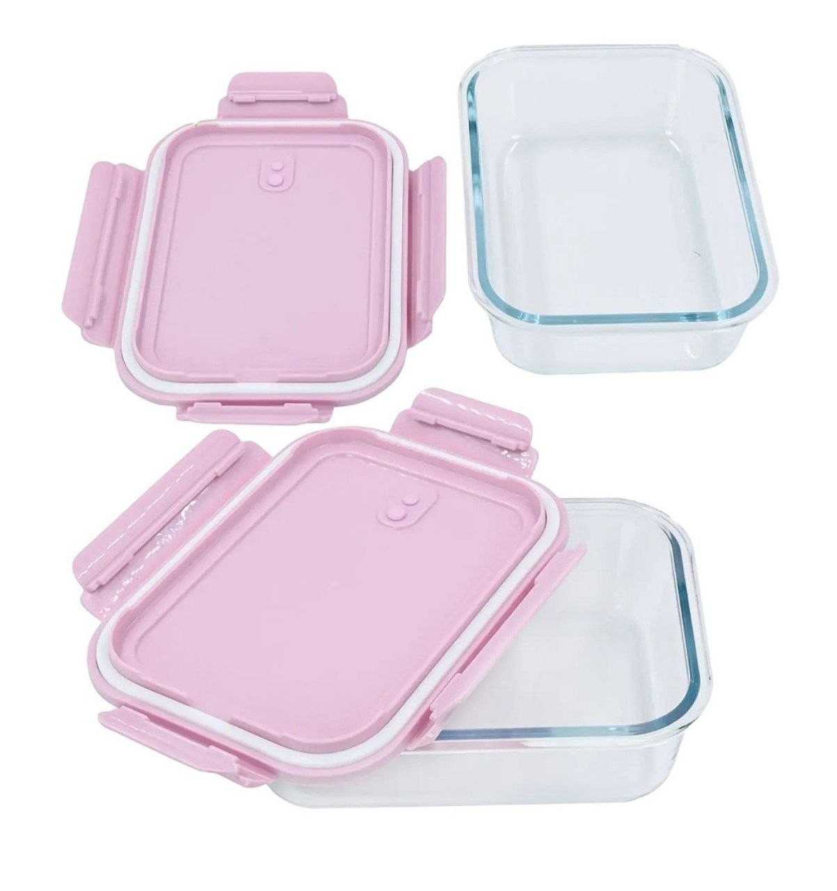 RECIPIENTE PANA PARA ALIMENTOS DE VIDRIO HERMETICO CON VALVULA DE VAPOR 18X13CM
