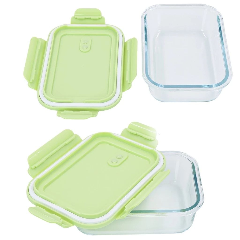 RECIPIENTE PANA PARA ALIMENTOS DE VIDRIO HERMETICO CON VALVULA DE VAPOR 18X13CM