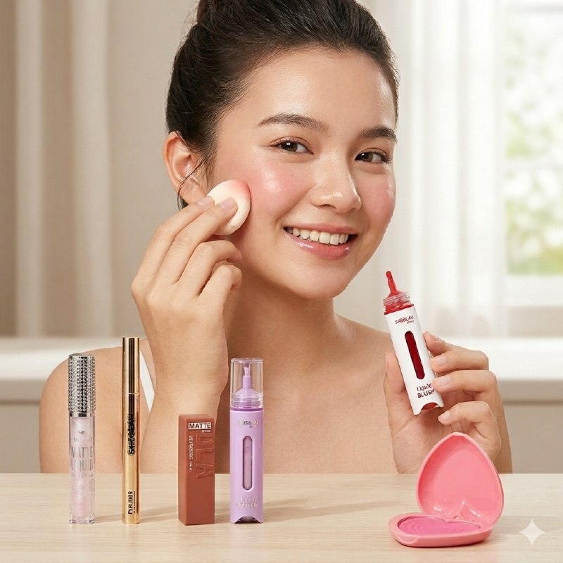 SET DE MAQUILLAJE MULTIFUNCIONAL DE 10PCS SIHEGLAN (DUPE DE SHEGLAM Y MAYBELLINE)