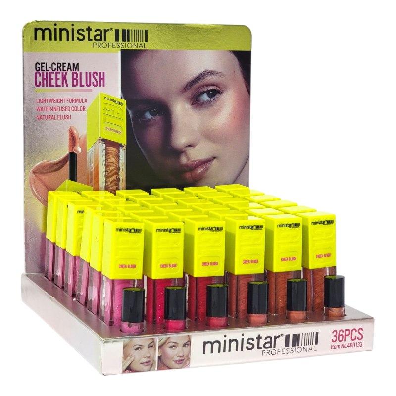 BLUSH DE MEJILLAS EN CREMA DUPE DE MAYBELINE 8ML, FORMULA LIGERA DE ACABADO NATURAL Y REFRESCANTE MINISTAR PROFESSIONAL