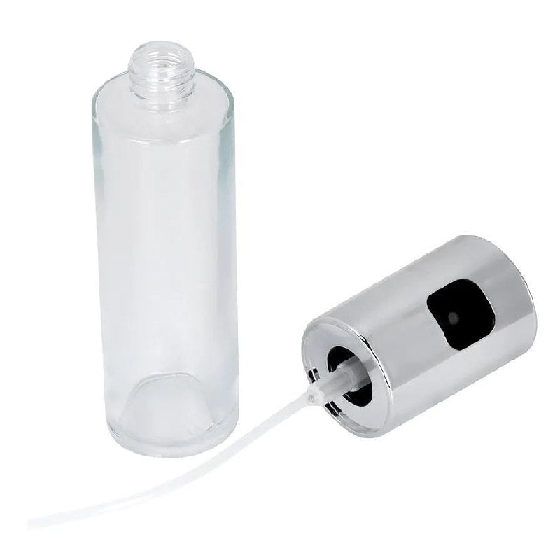 BOTELLA DISPENSADORA DE ACEITE O VINAGRE EN SPRAY DE CRISTAL Y ACERO INOXIDABLE 100ML