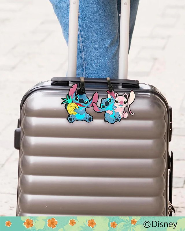 SET DE ETIQUETAS PARA MALETA DE VIAJE DE STITCH 4PCS DISNEY