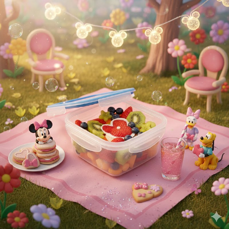 RECIPIENTE PANA PARA ALIMENTOS PARA NIÑAS DE MINNIE MOUSE TAMAÑO MEDIANA