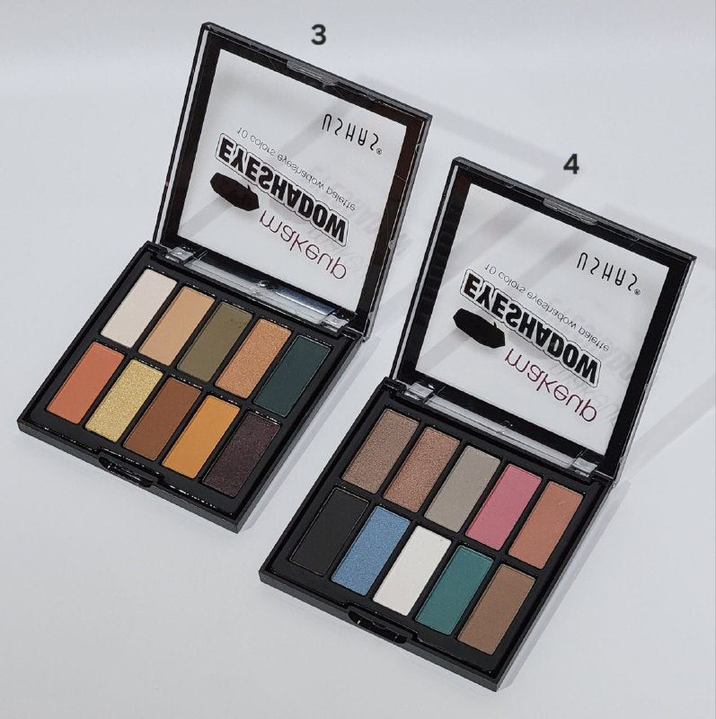 SOMBRAS DE OJOS EN PALETA, 10 COLORES USHAS 12G