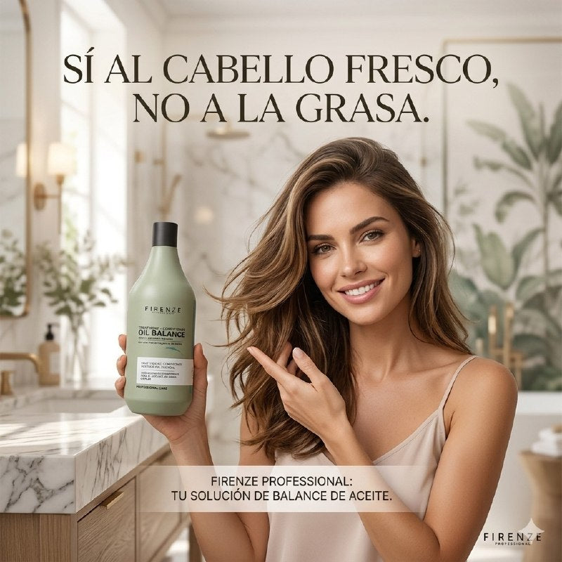 ACONDICIONADOR LIGERO EQUILIBRANTE E HIDRATANTE PARA EL CONTROL DE GRASA DE ESENCIA DE MENTA FIRENZE 500ML