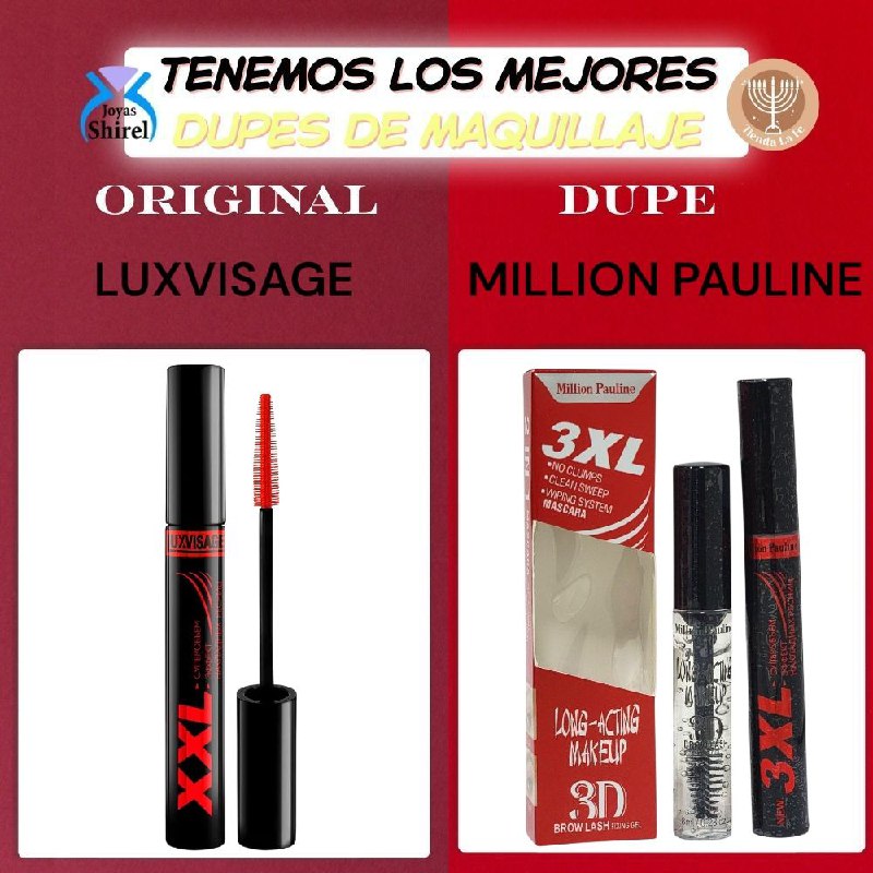 RIMEL Y GEL PARA CEJAS 2 EN 1 DUPE DE LUXVISAGE DE LARGA DURACION MILLION PAULINE