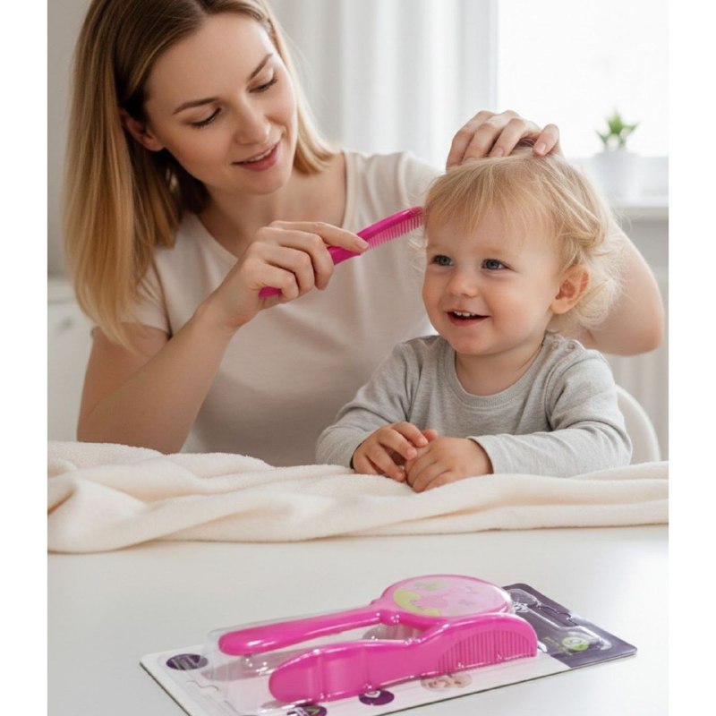 CEPILLO PEINE PARA BEBES, FACILITA EL CUIDADO DEL CABELLO, CERDAS SUAVES DE NAILON SMILY BABY 2 COLORES